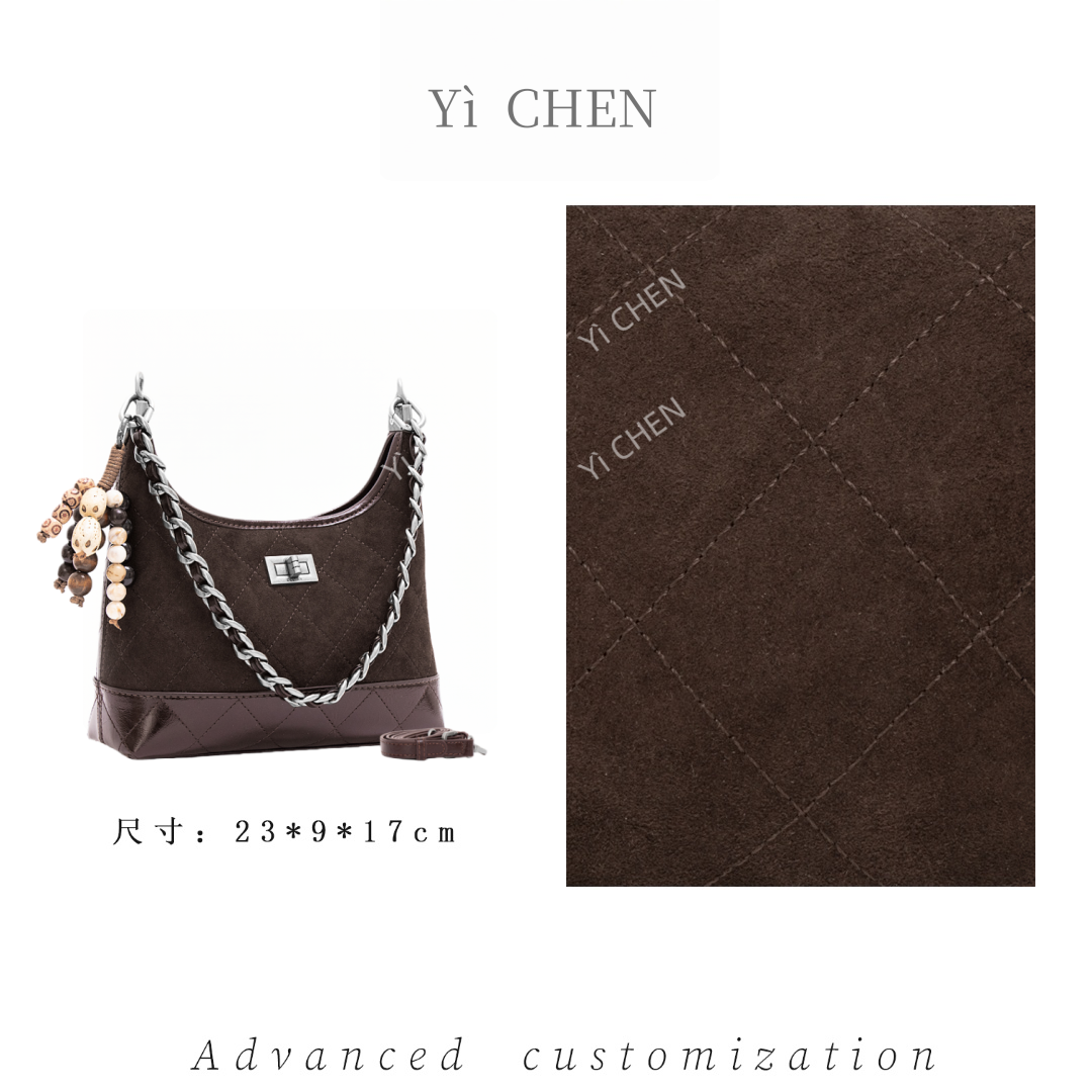 【Yì CHEN】ZT-D8082-磨砂咖 简约时尚女士新款轻奢单肩斜跨包