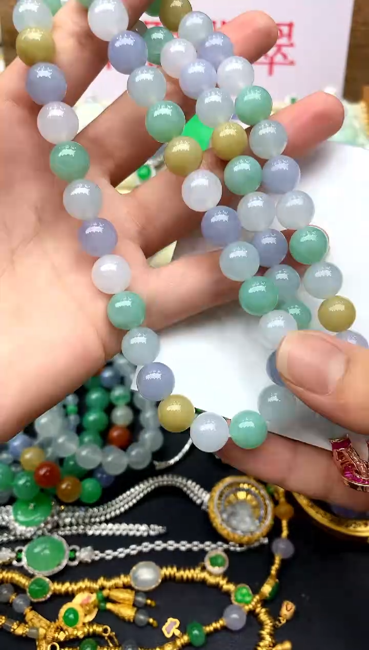 未镶嵌手串翡翠547-中国好珍宝