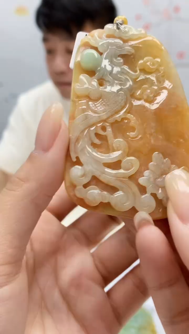【闪购商品】定制翡翠未镶嵌4925lr-毛货挂件70
