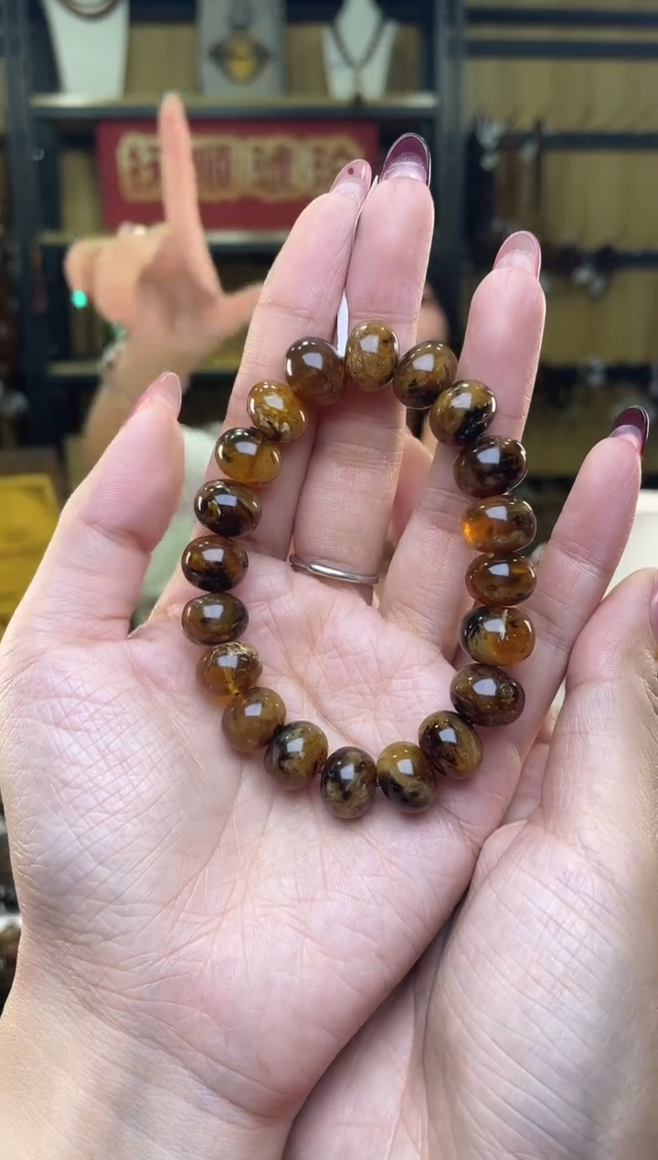 【闪购商品】琥珀裸石未镶嵌12+蜜蜡手串