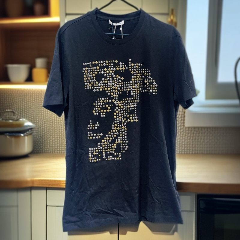 95新 VERSACE/范思哲 黑色短袖1617 8232