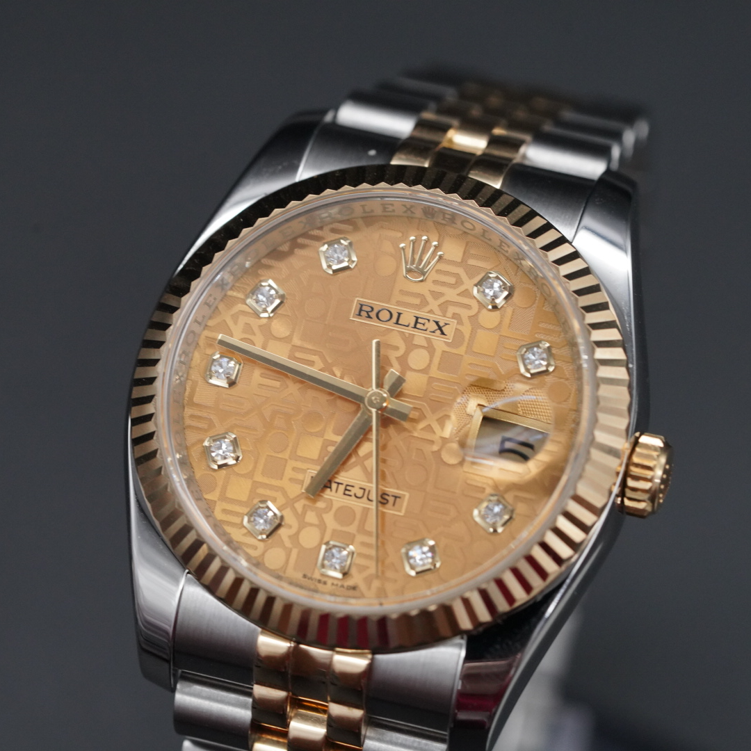 未使用 Rolex/劳力士 17年日志116233间金金电脑盘男士经典机械表