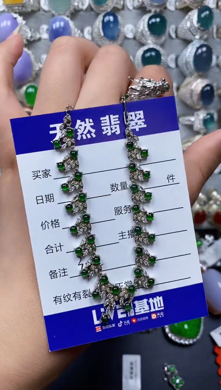 【闪购商品】翡翠颈饰银S925镶嵌0322