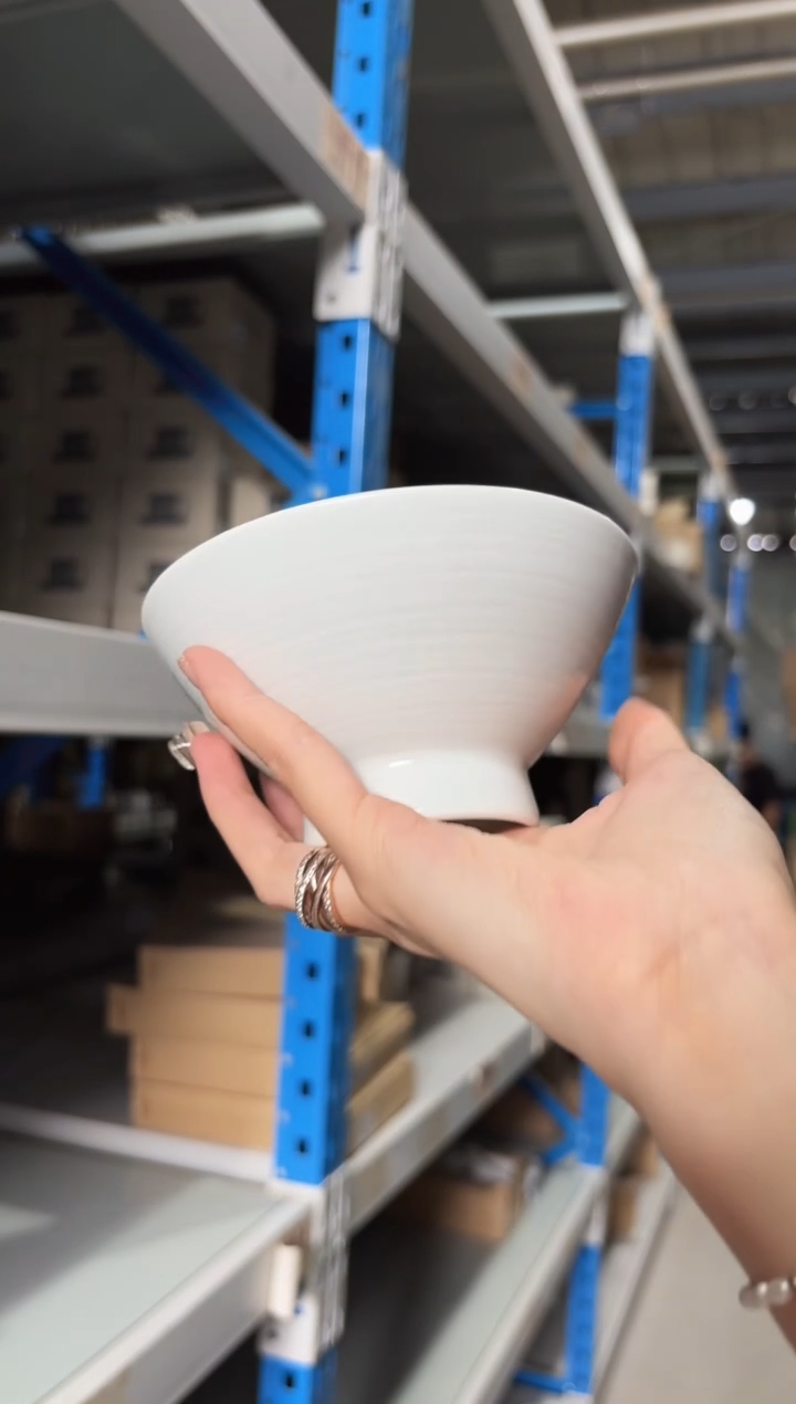 瓷15559白山白雾斗笠米饭碗