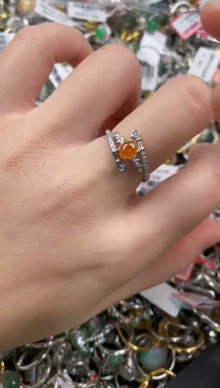 银S925镶嵌戒指翡翠222                   4