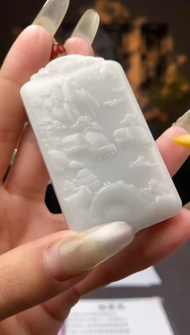 和田玉未镶嵌颈饰C603