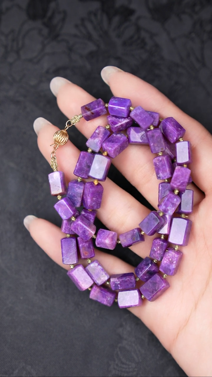 苏纪石（舒俱来）18K金镶嵌项链工厂抛货 不退不换 多样性发其1