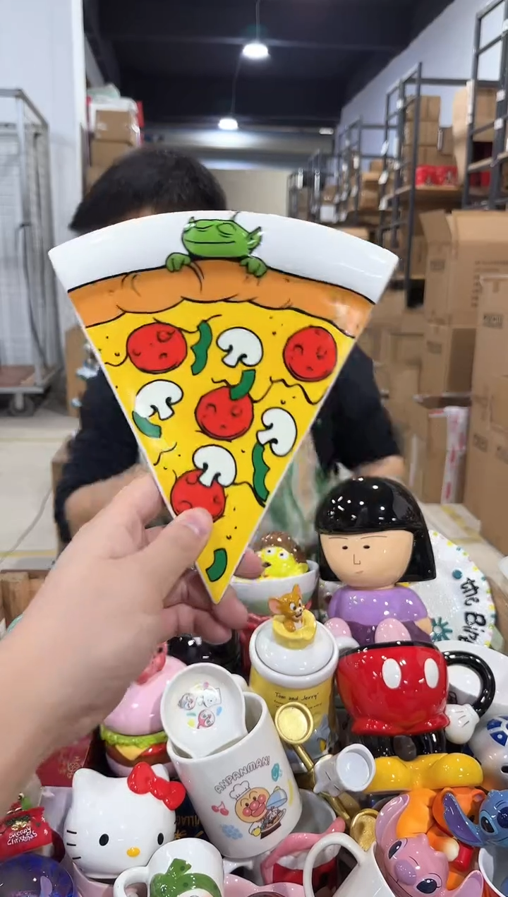 瓷片三眼仔披萨盘