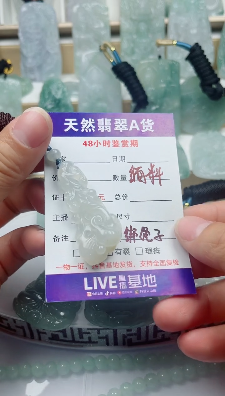 颈饰未镶嵌翡翠     