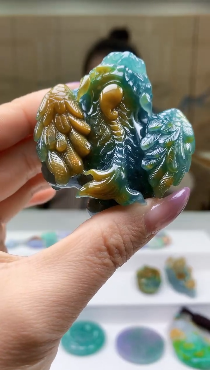 【闪购商品】定制翡翠未镶嵌5156ty-毛货挂件139