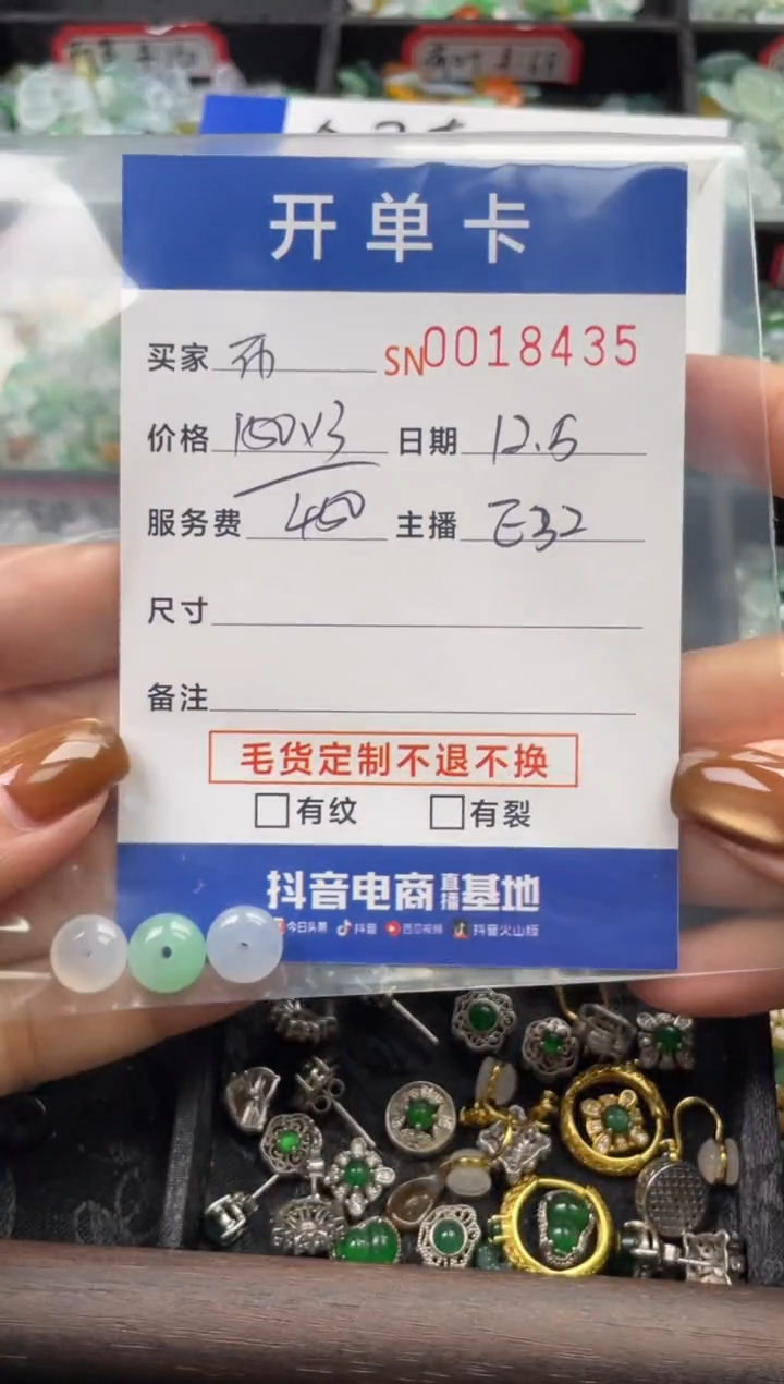 颈饰未镶嵌翡翠布*芬18435