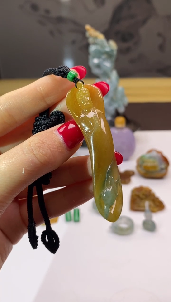 未镶嵌挂件翡翠观音