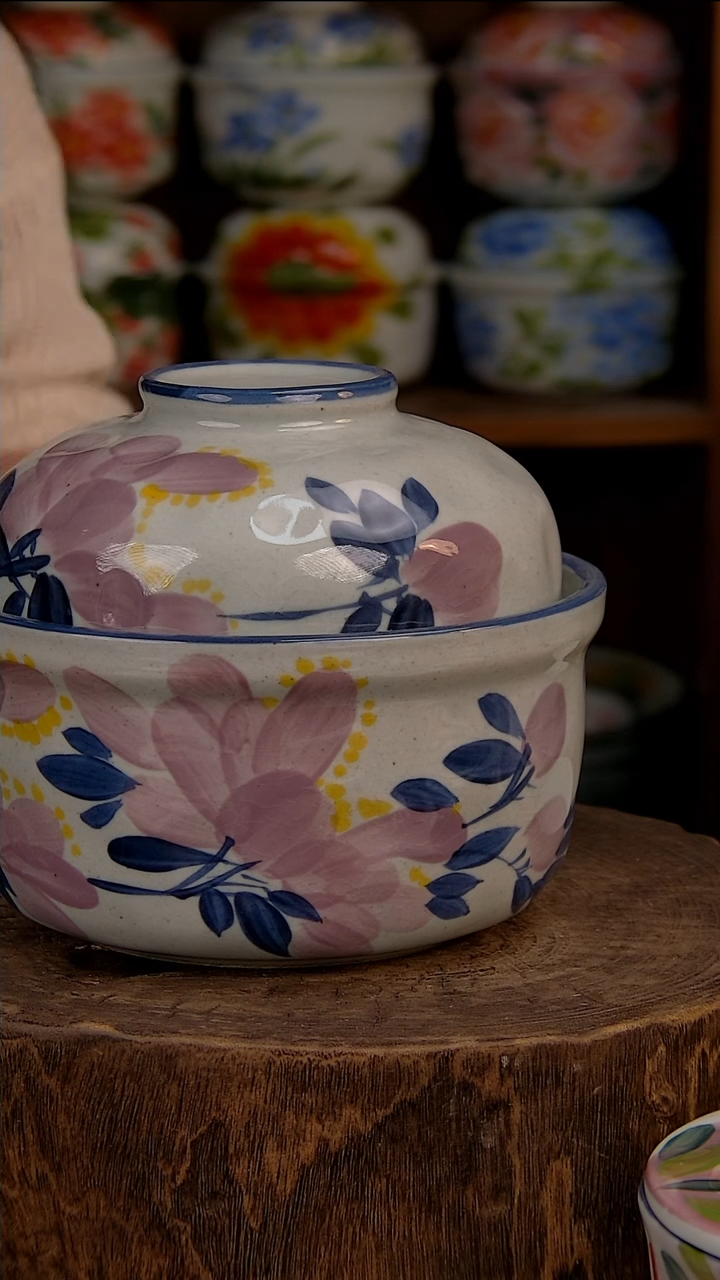 瓷片800ml-锤纹炖盅-玉兰