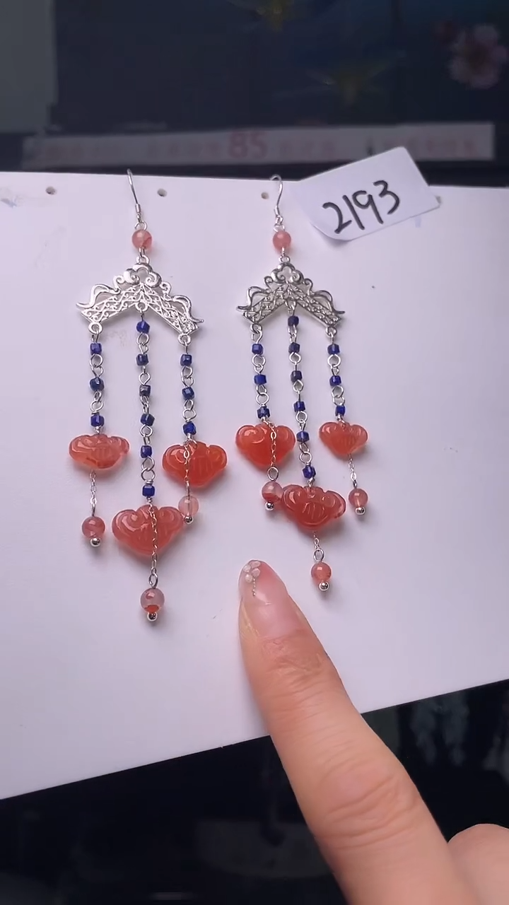 未镶嵌南红玛瑙耳饰喜欢拍