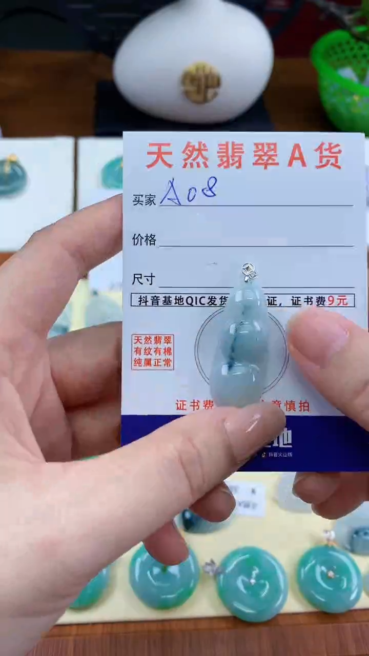 颈饰未镶嵌翡翠天然A货翡翠挂件