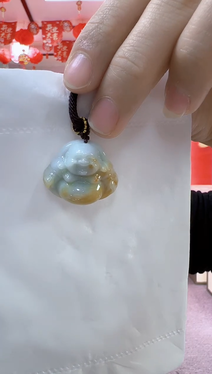 【闪购商品】翡翠颈饰未镶嵌孤品佛公宽27高24厚13