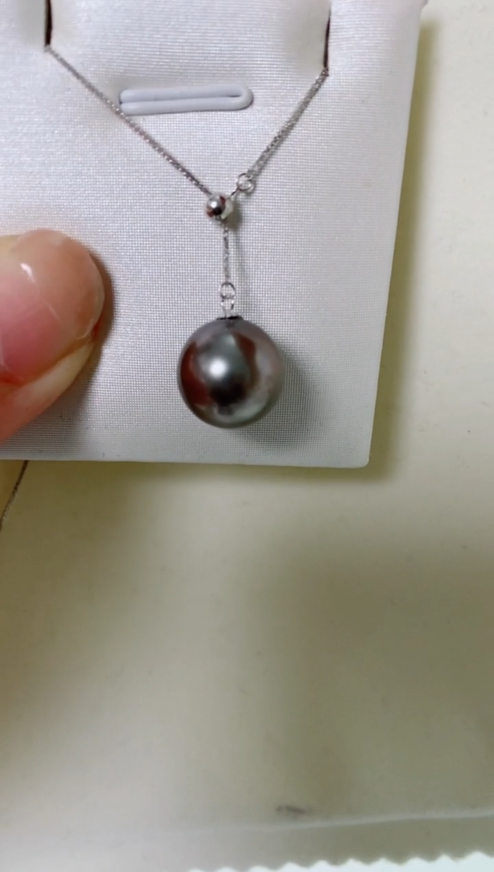 18K金镶嵌海水珍珠LL珍珠吊坠@@p0608