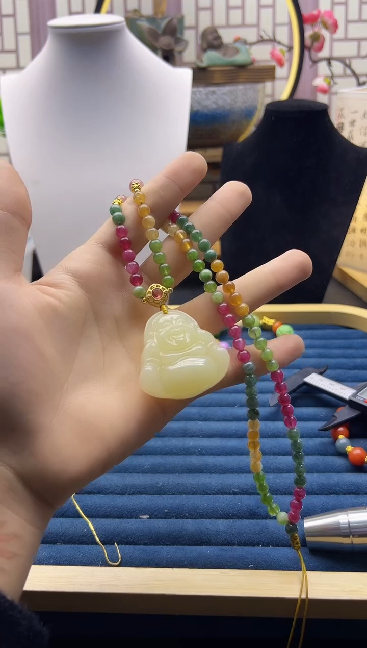 【闪购商品】和田玉颈饰14K金镶嵌X783