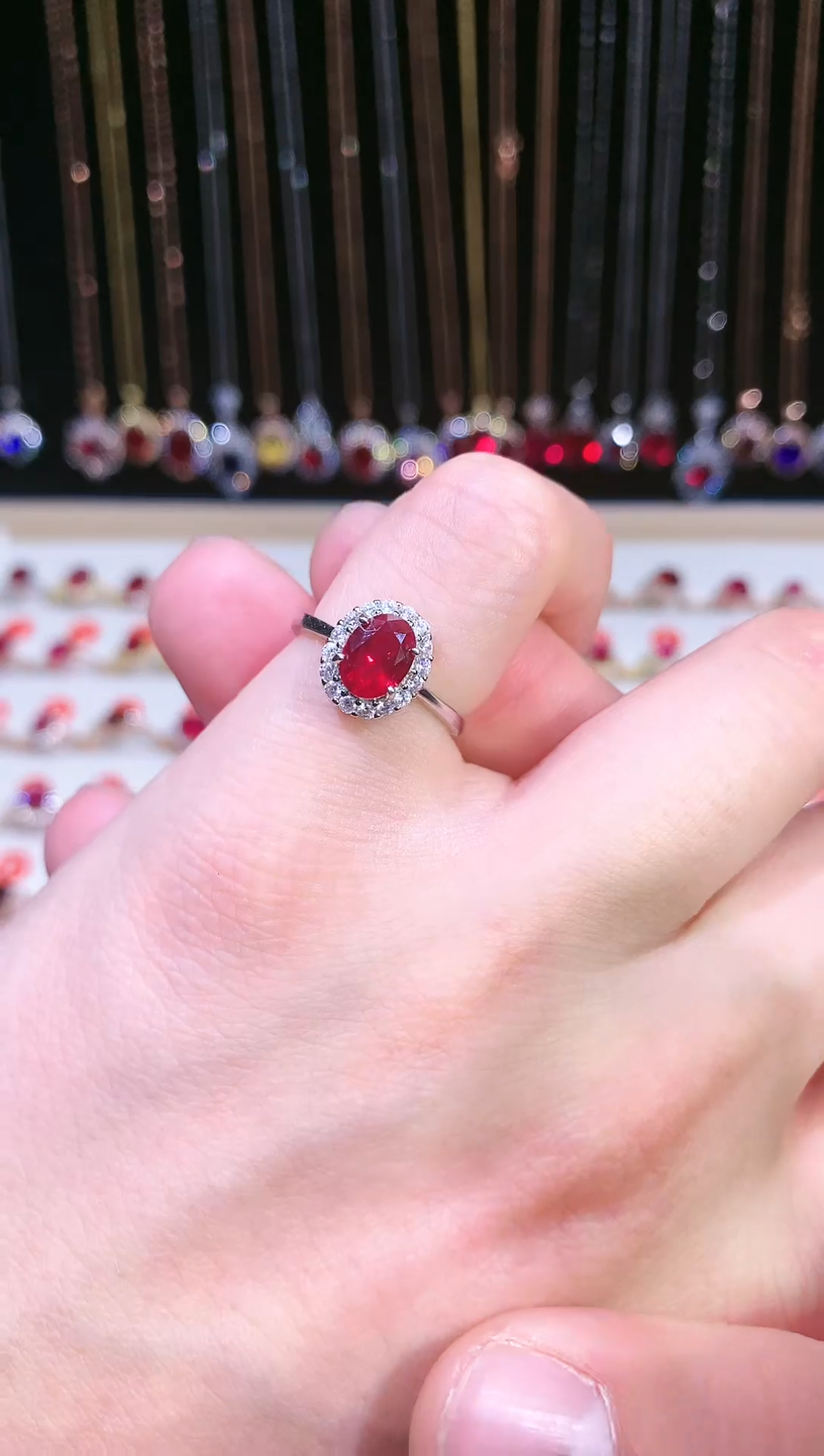 【闪购商品】红宝石戒指银S925镶嵌11111