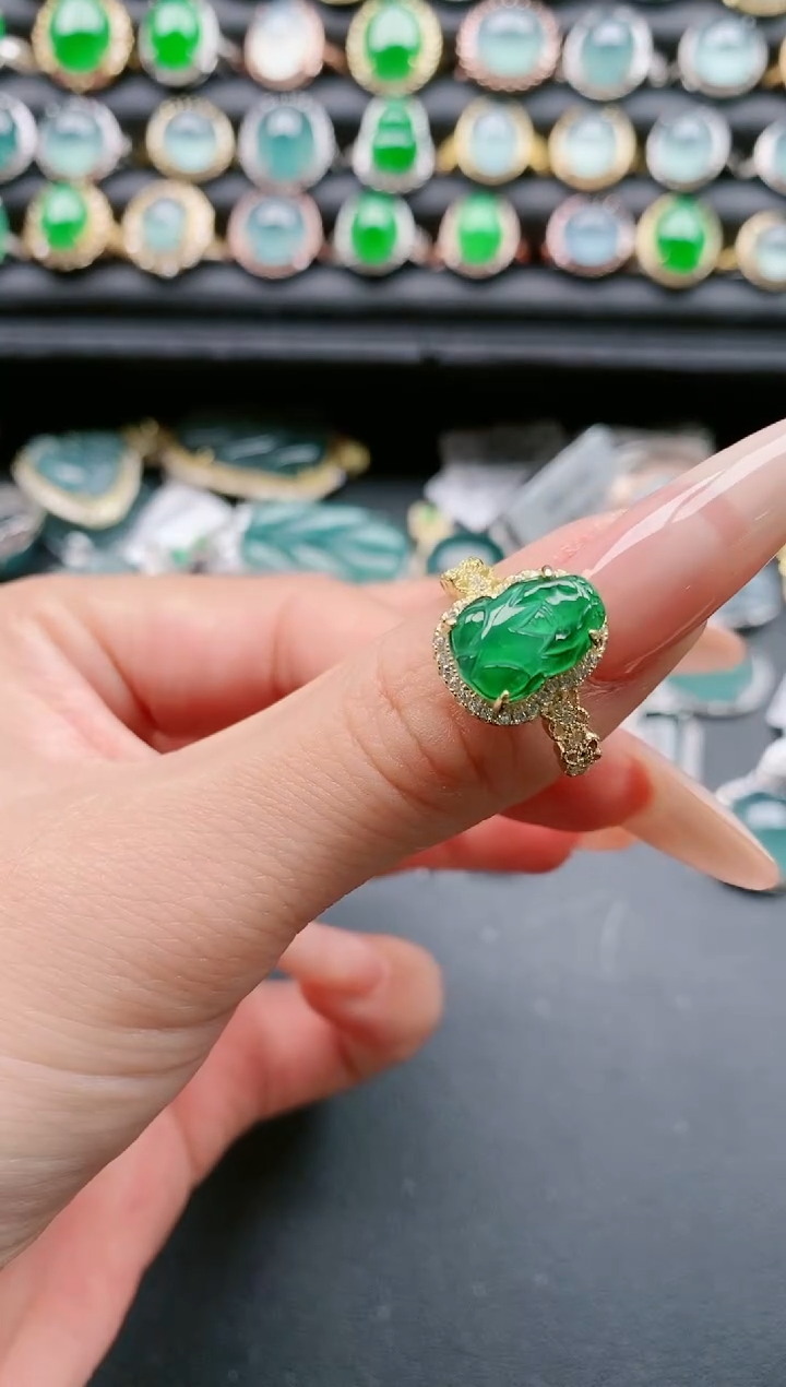 【闪购商品】翡翠戒指银S925镶嵌1111111