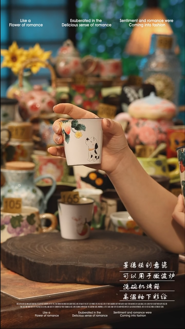 陶瓷景德镇高温釉下彩手工手绘款式