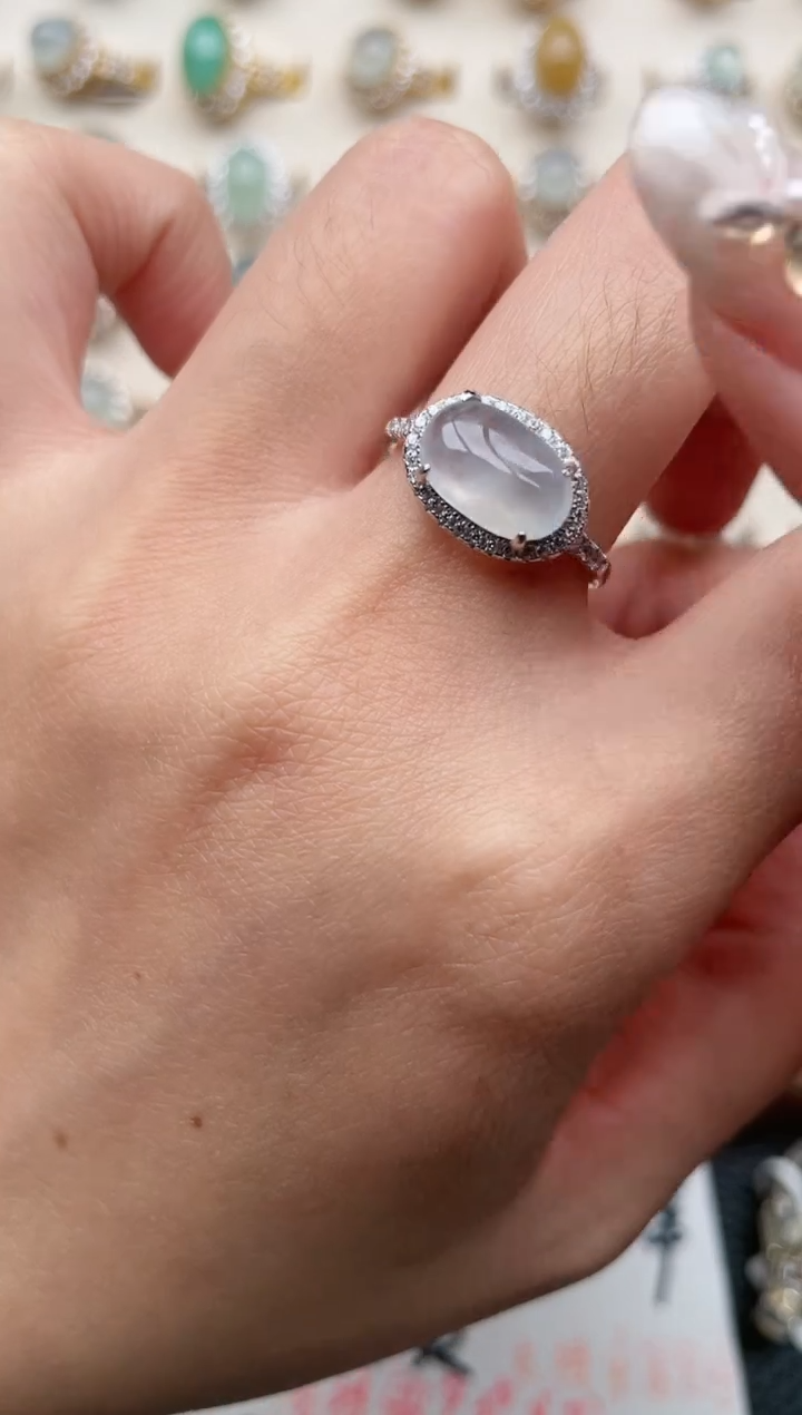 【闪购商品】翡翠戒指银S925镶嵌1111