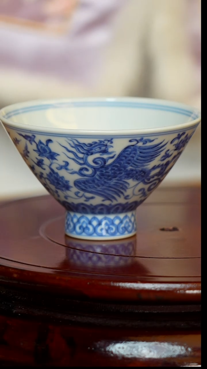 【闪购商品】27号古窑古窑柴窑青花凤杯