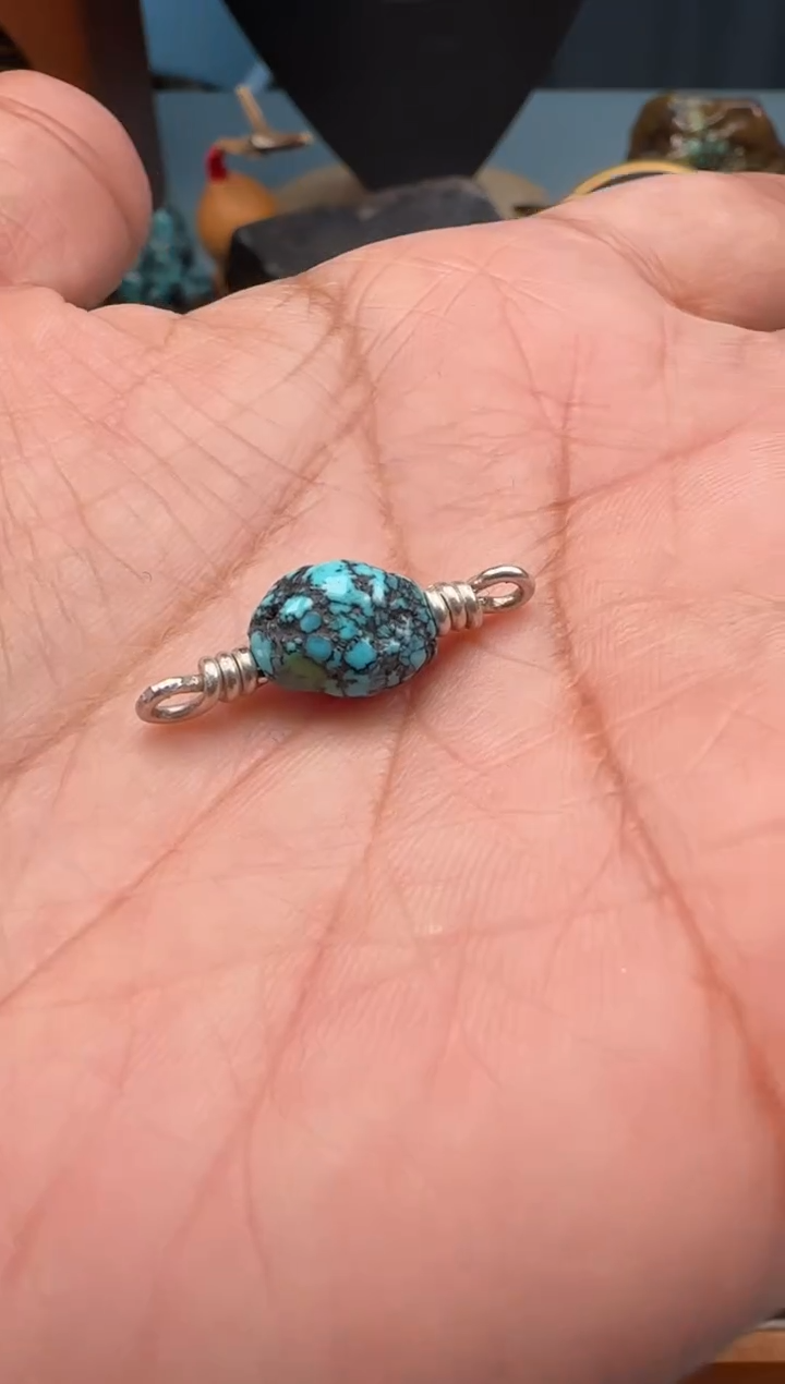 【闪购商品】足银镶嵌绿松石珠宝奇石绿松石绿松石