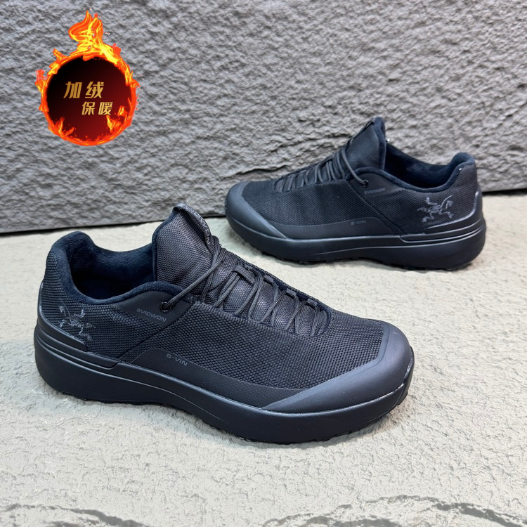 2025男鞋冬季新款加绒加厚保暖防滑休闲运动鞋户外登山刺绣棉鞋
