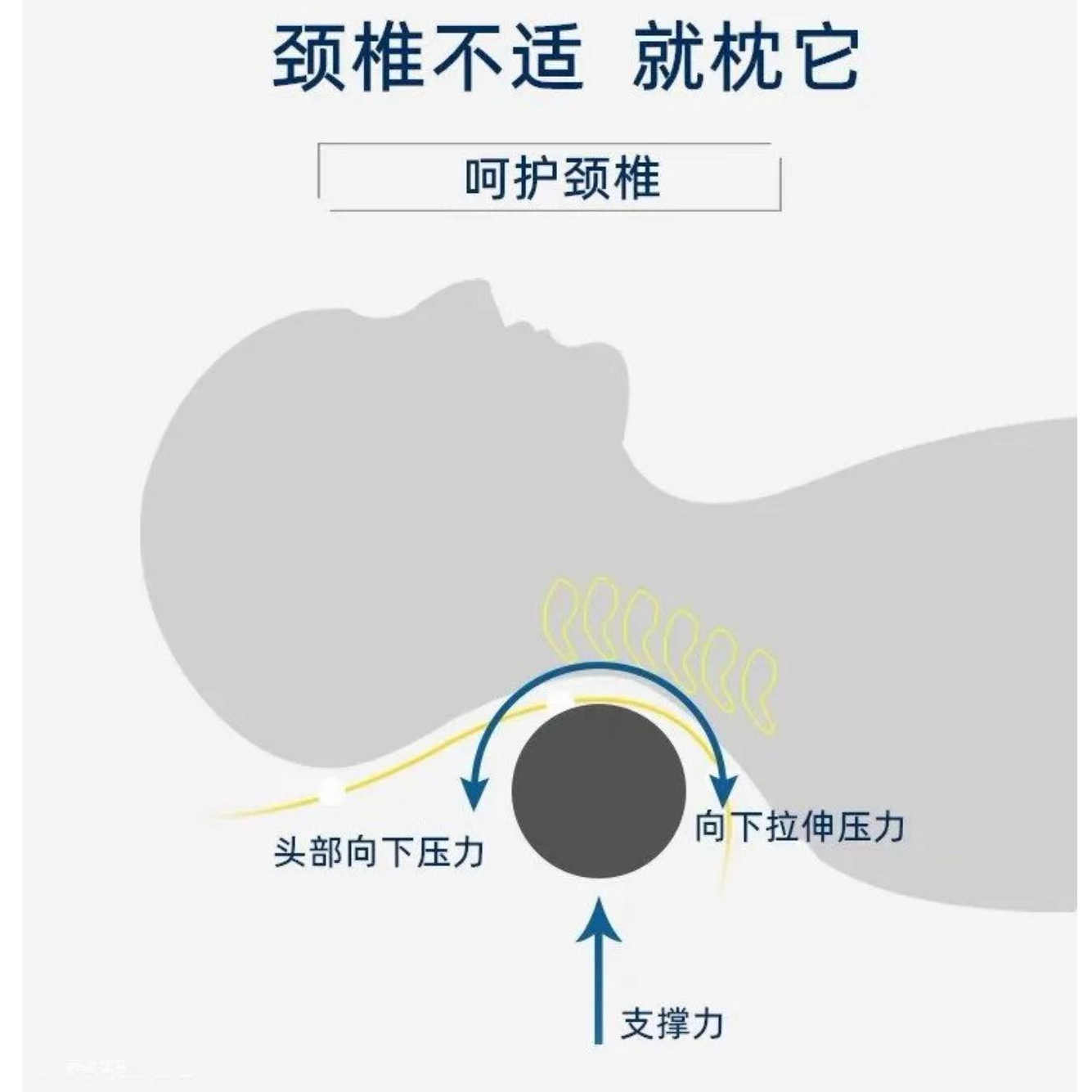 低头族自救神器山楂籽圆柱颈枕硬牵引护颈颈椎前倾睡觉能矫正体态