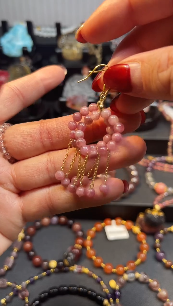 【闪购商品】碧玺颈饰未镶嵌【百晶灵儿】天然定制款多样性发一对