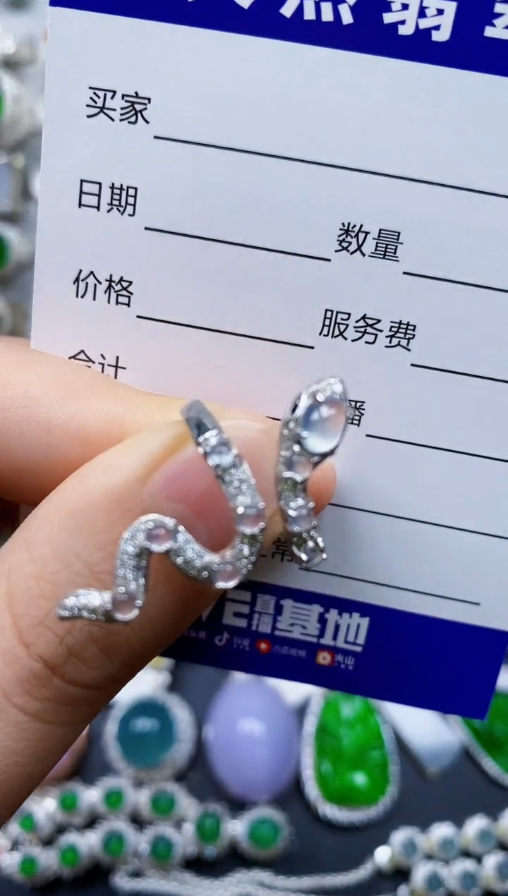 【闪购商品】翡翠戒指银S925镶嵌0042