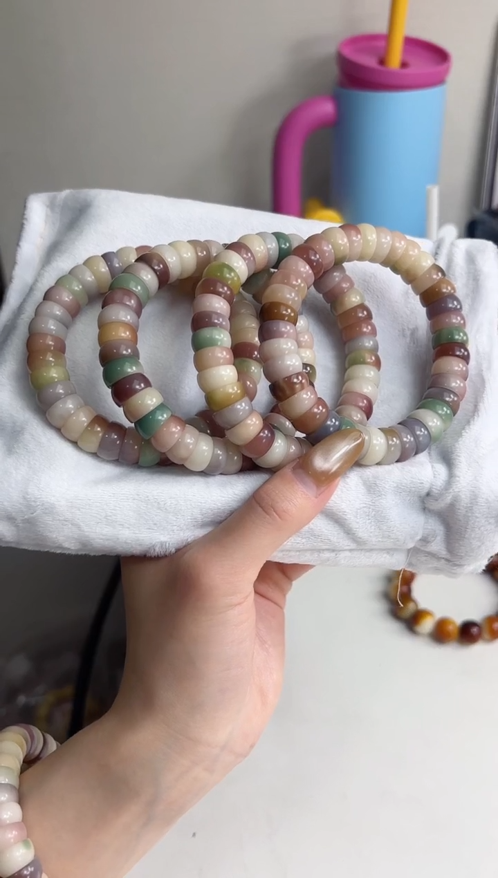 手串菩提根/象牙果紫美人玉化碗肠12mm手串