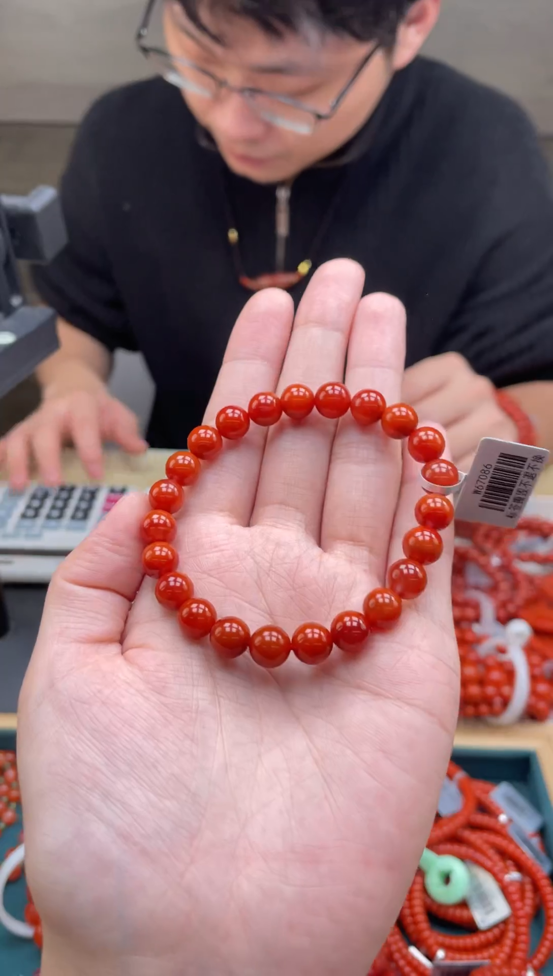 未镶嵌手串南红玛瑙瓦西收藏级火焰纹