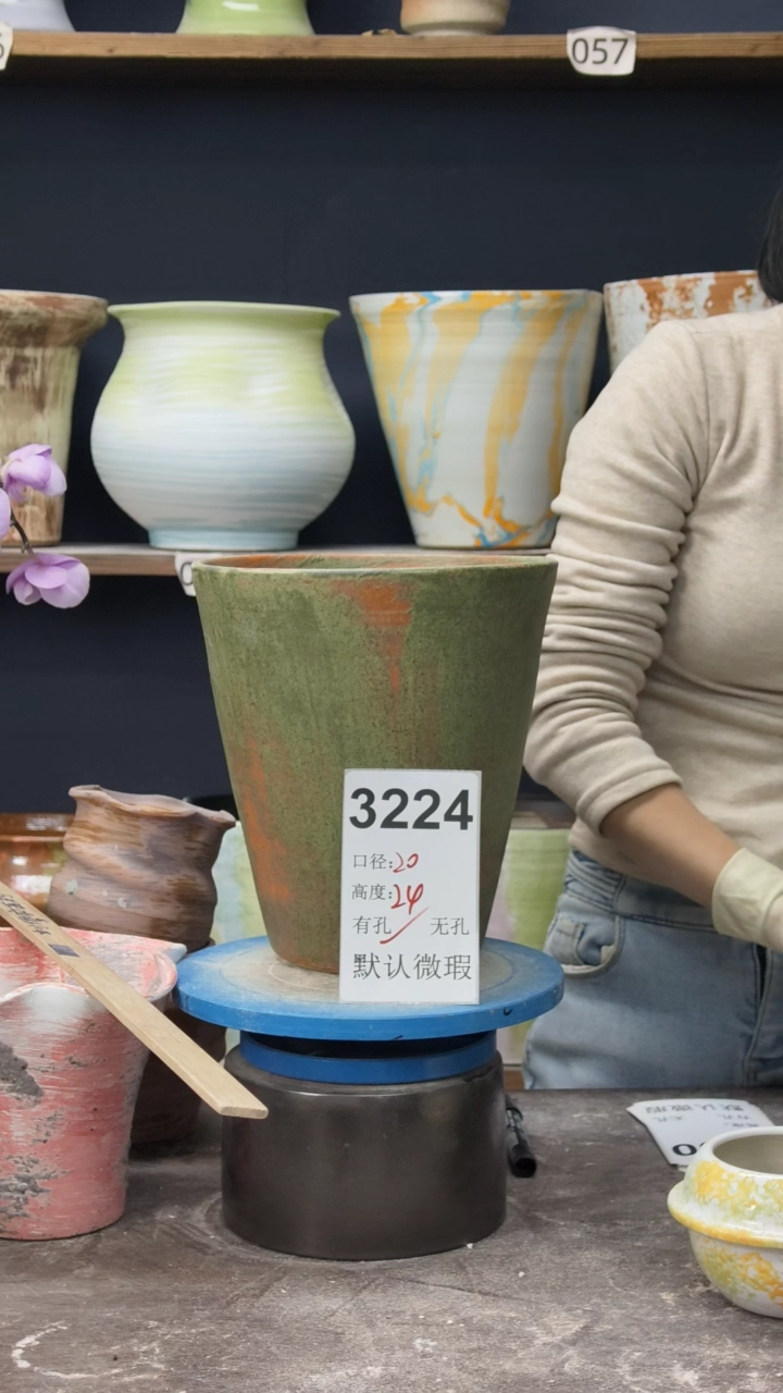 景德镇花盆默认微瑕3224