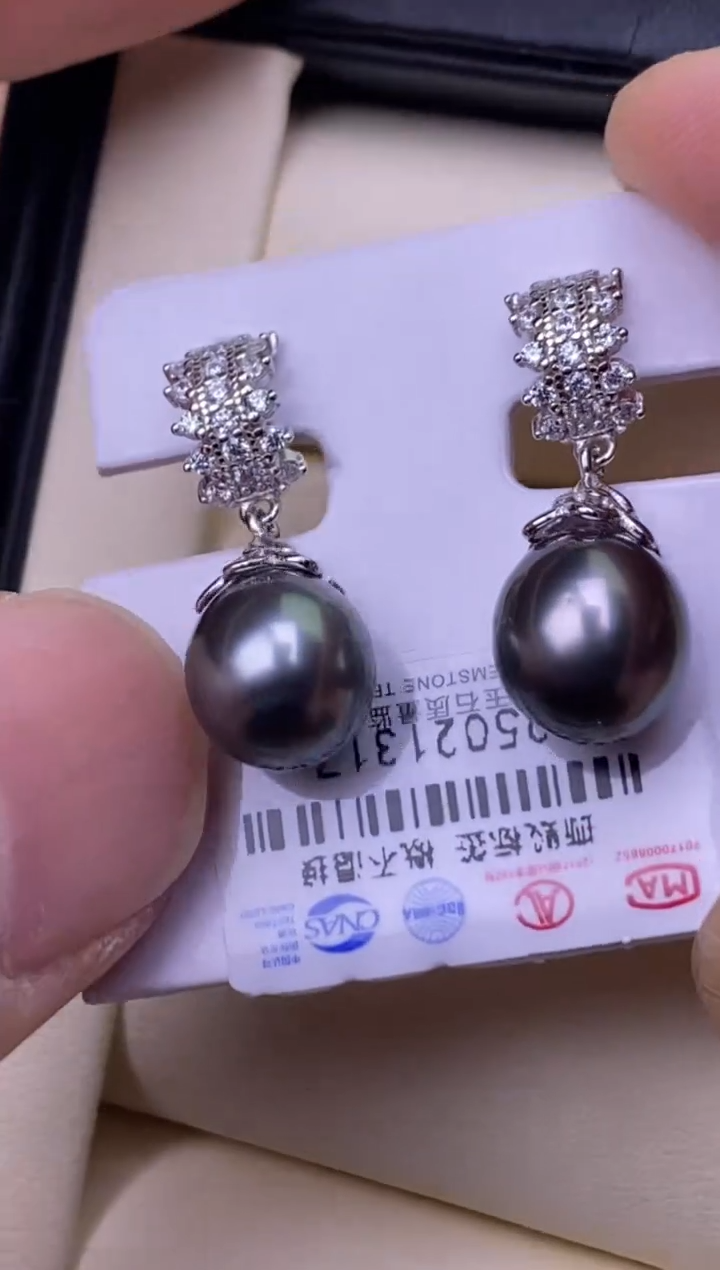 【闪购商品】海水珍珠耳饰银S925镶嵌1