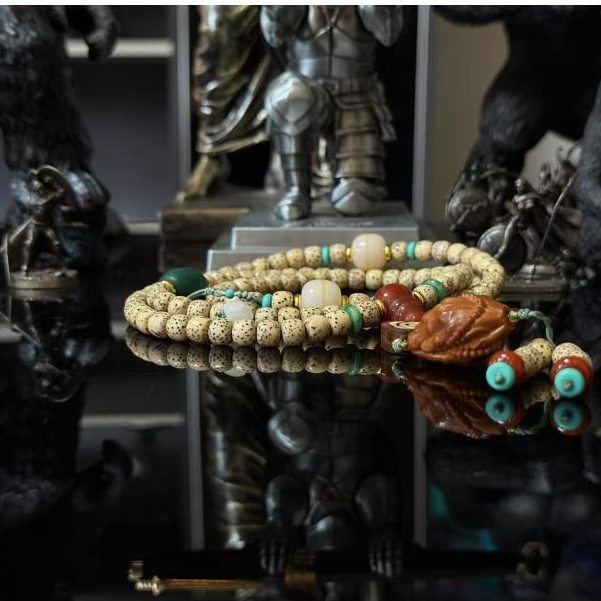 鸡油黄108橄榄核佛手001（无礼盒发货）