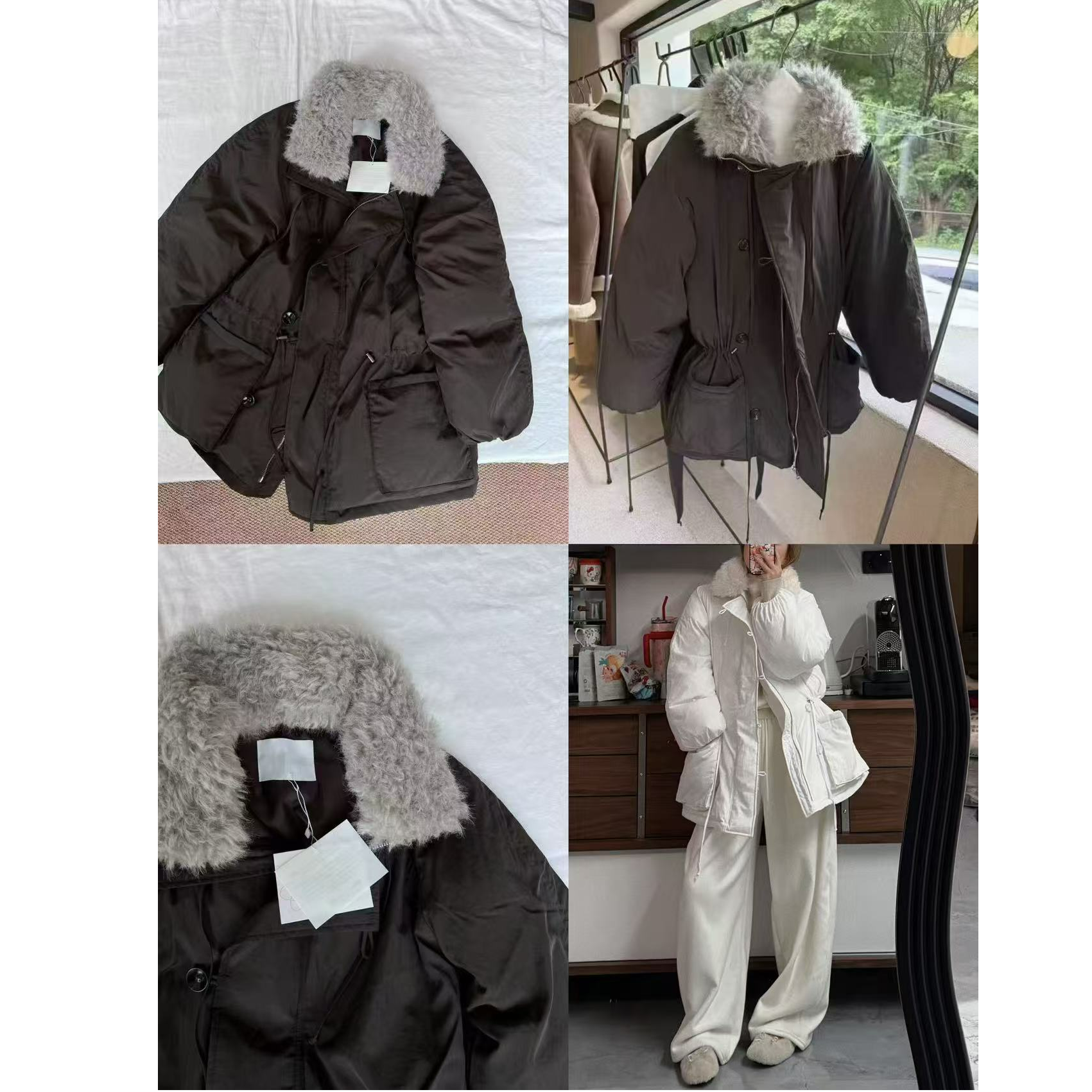 十三行白白家-首尔假日～小众羽绒服派克服外套鹅绒外套#d4009