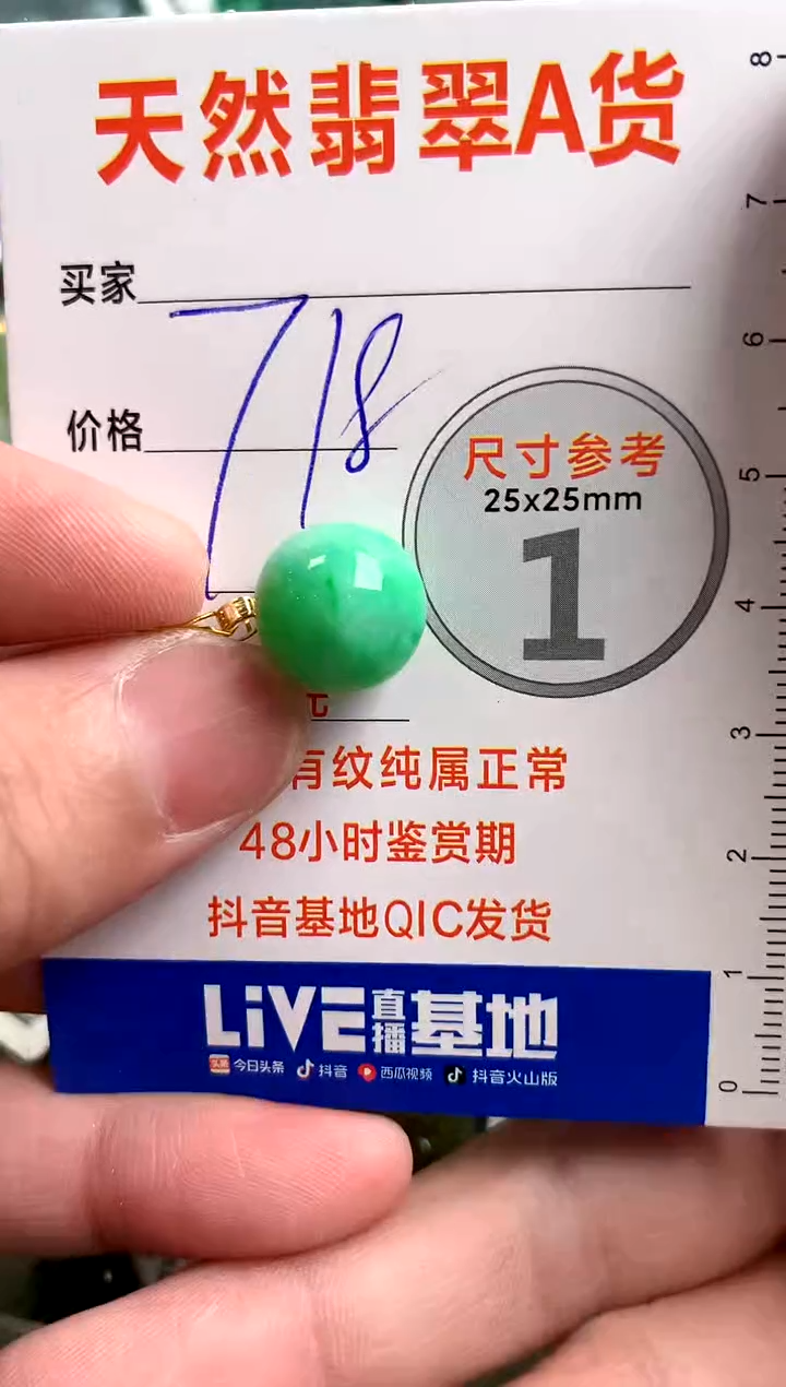 【闪购商品】翡翠颈饰18K金镶嵌0648421111