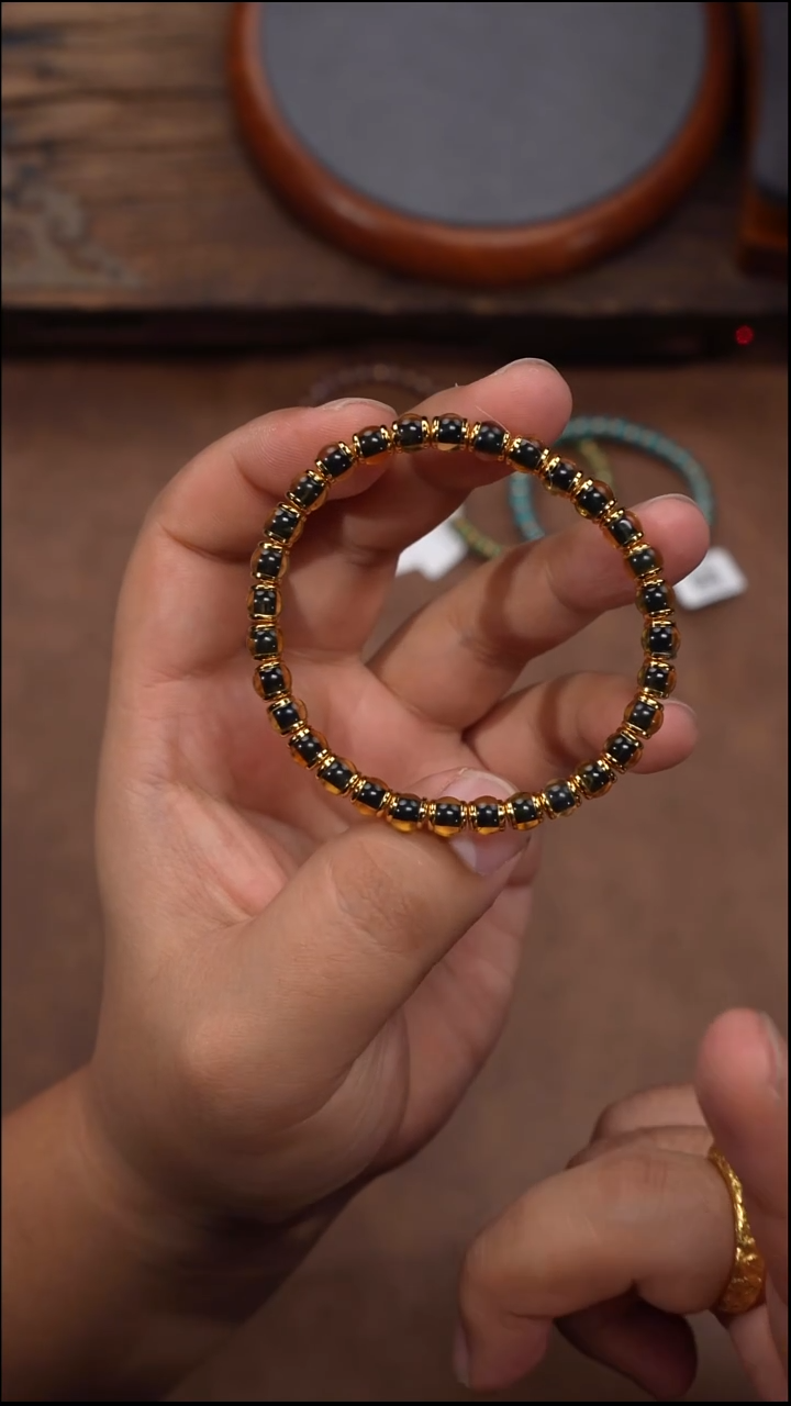 裸石蓝珀未镶嵌蓝珀手串