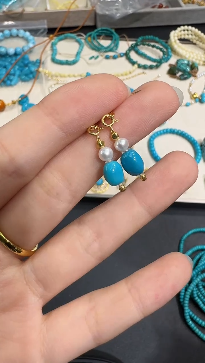 18K金镶嵌绿松石吊坠X0102-1195-100多样性一件