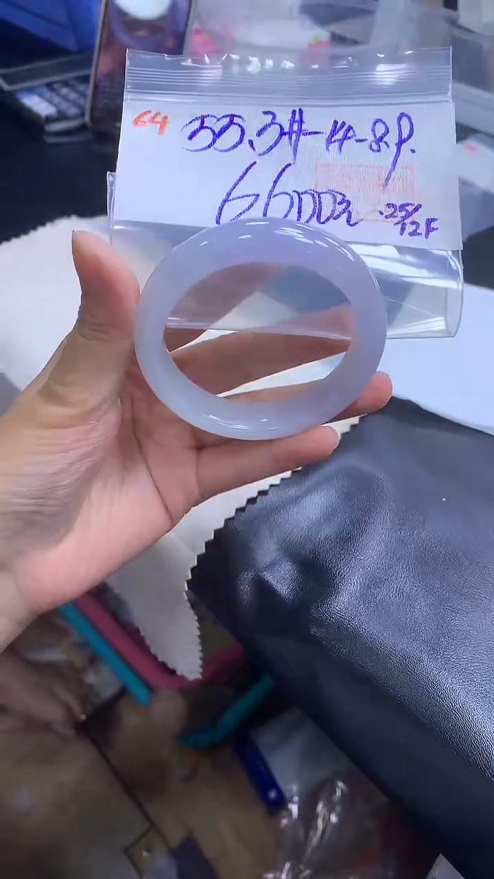 未镶嵌定制翡翠64手镯55.3+6600元+拍一发一