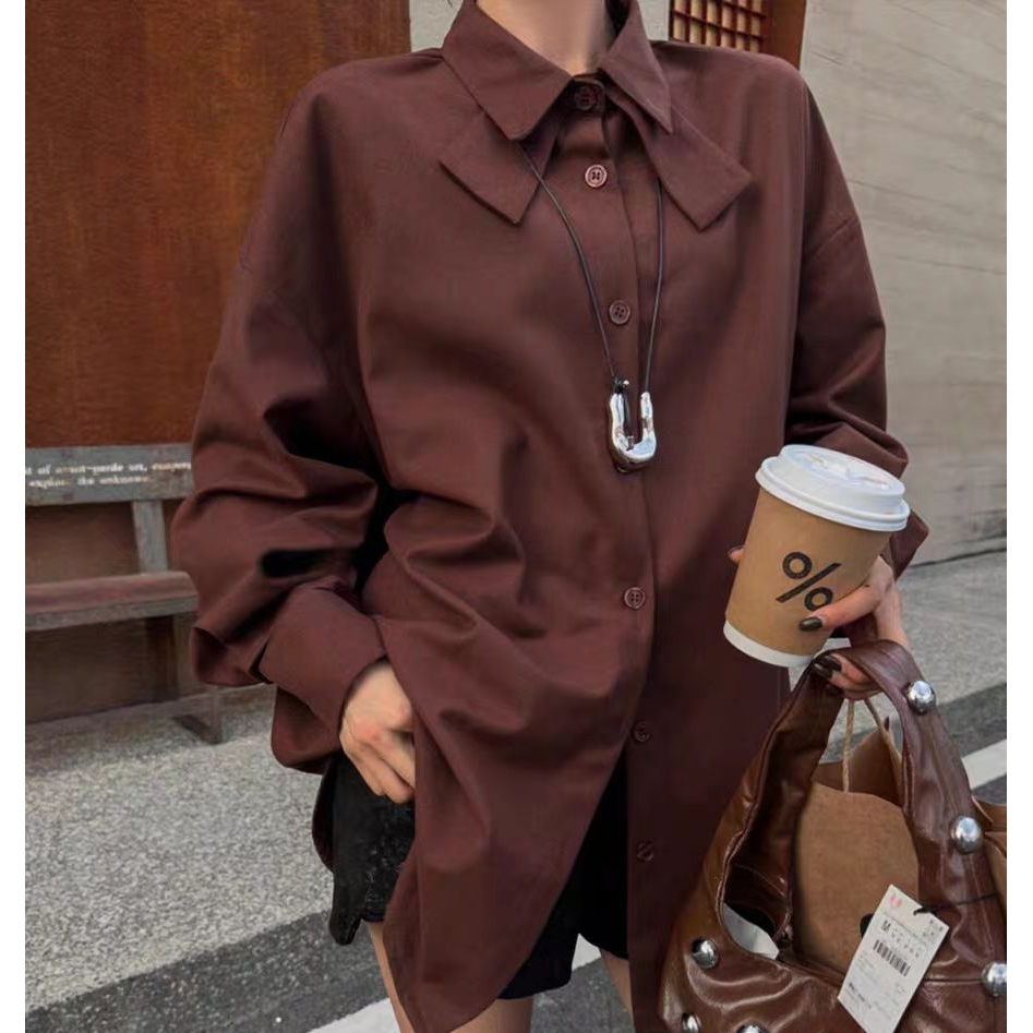 复古风格百搭休闲时尚风皮衣PU大衣外套