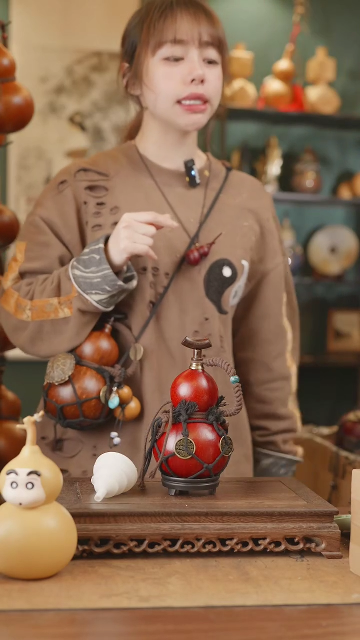 【闪购商品】38号精品天然大漆工艺防渗内胆酒葫芦~