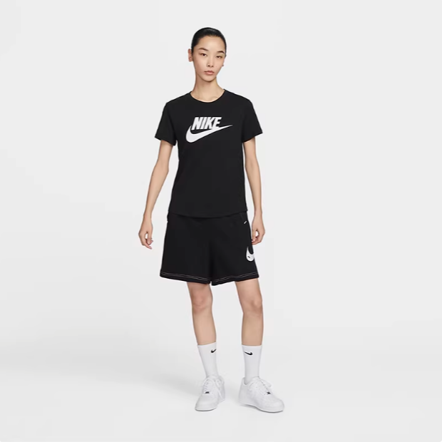 耐克短袖T恤女装夏季圆领棉透气运动上衣DX7907-010