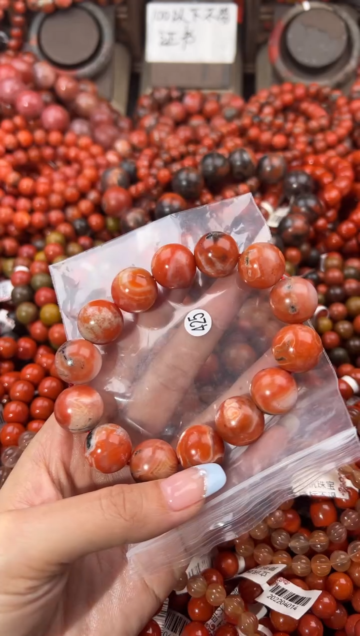 未镶嵌手串南红玛瑙17+