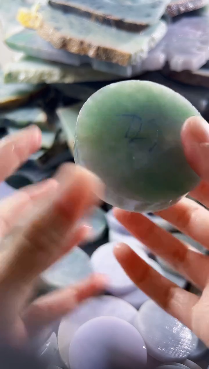 翡翠散珠缅甸翡翠A货柠1028