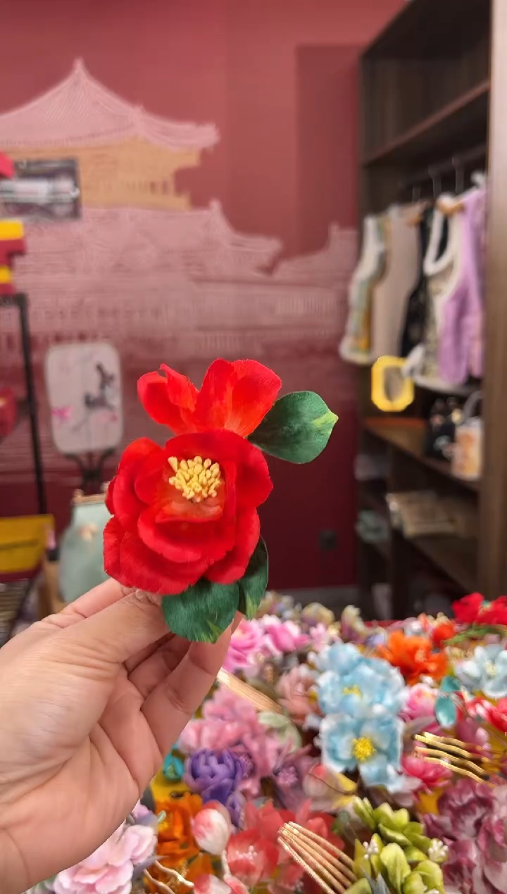 【闪购商品】刺绣非遗绒花（发饰）