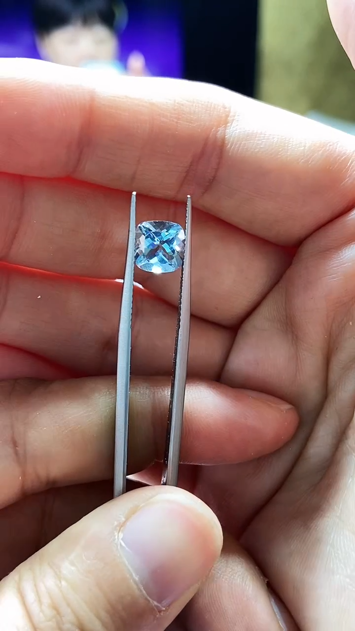 【闪购商品】定制海蓝宝石定制未镶嵌1.5克拉圣玛丽亚吉尔德天然
