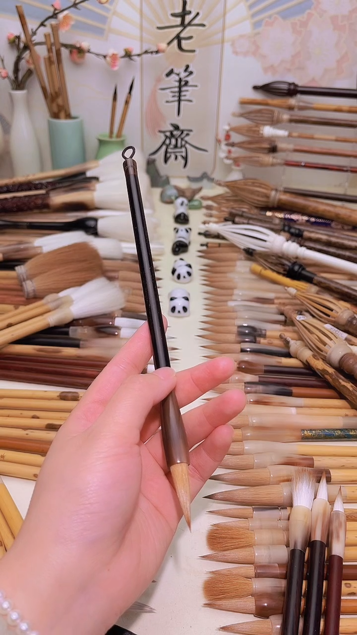 【闪购商品】紫光檀牛角杆纯元狼中楷出峰3.0cm
